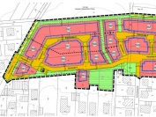 Bebauungsplan des neuen Baugebiets